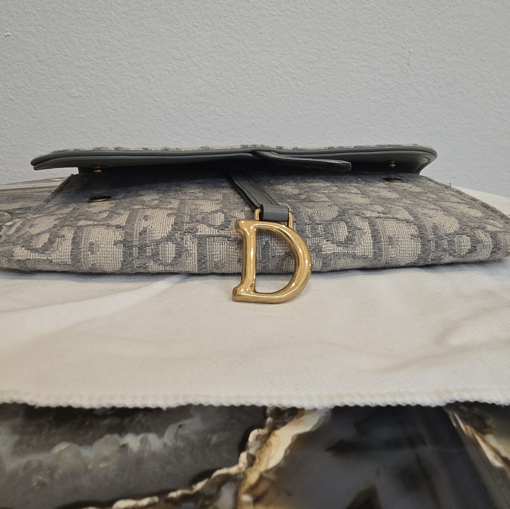 Dior Gray Saddle Crossbody Bag - Picture 7 of 13